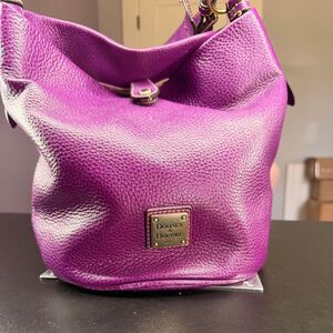 Dooney & Bourke Purple Pebble Grain Leather Shoulder Bag